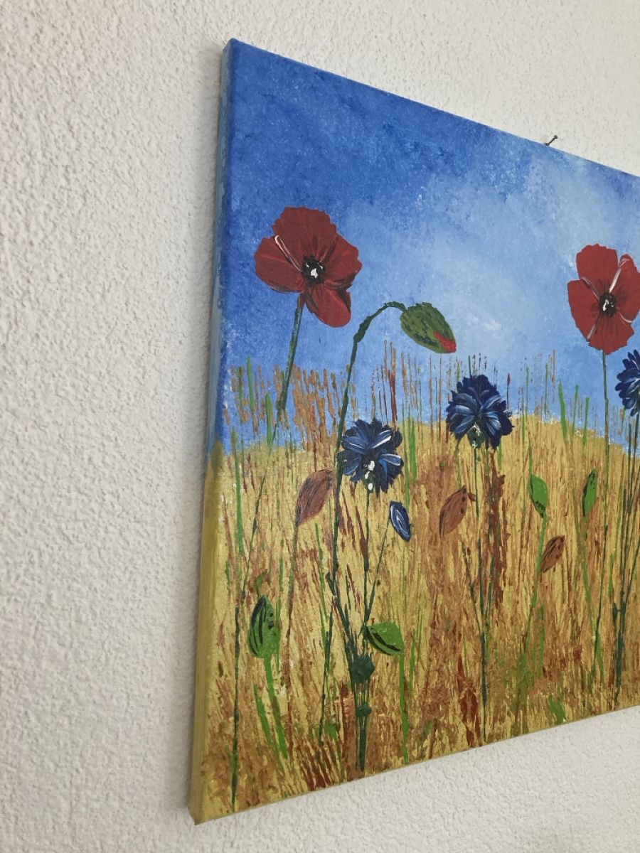Dipinti: Acrylbild Weizenfeld  – Nuovo (secondo la descrizione) da Winkel venduto da soblu01012 2