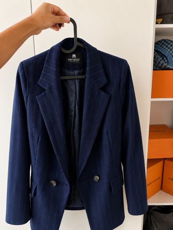 Damen Blazer NAVYBOOT gestreift dunkelblau Grösse 36