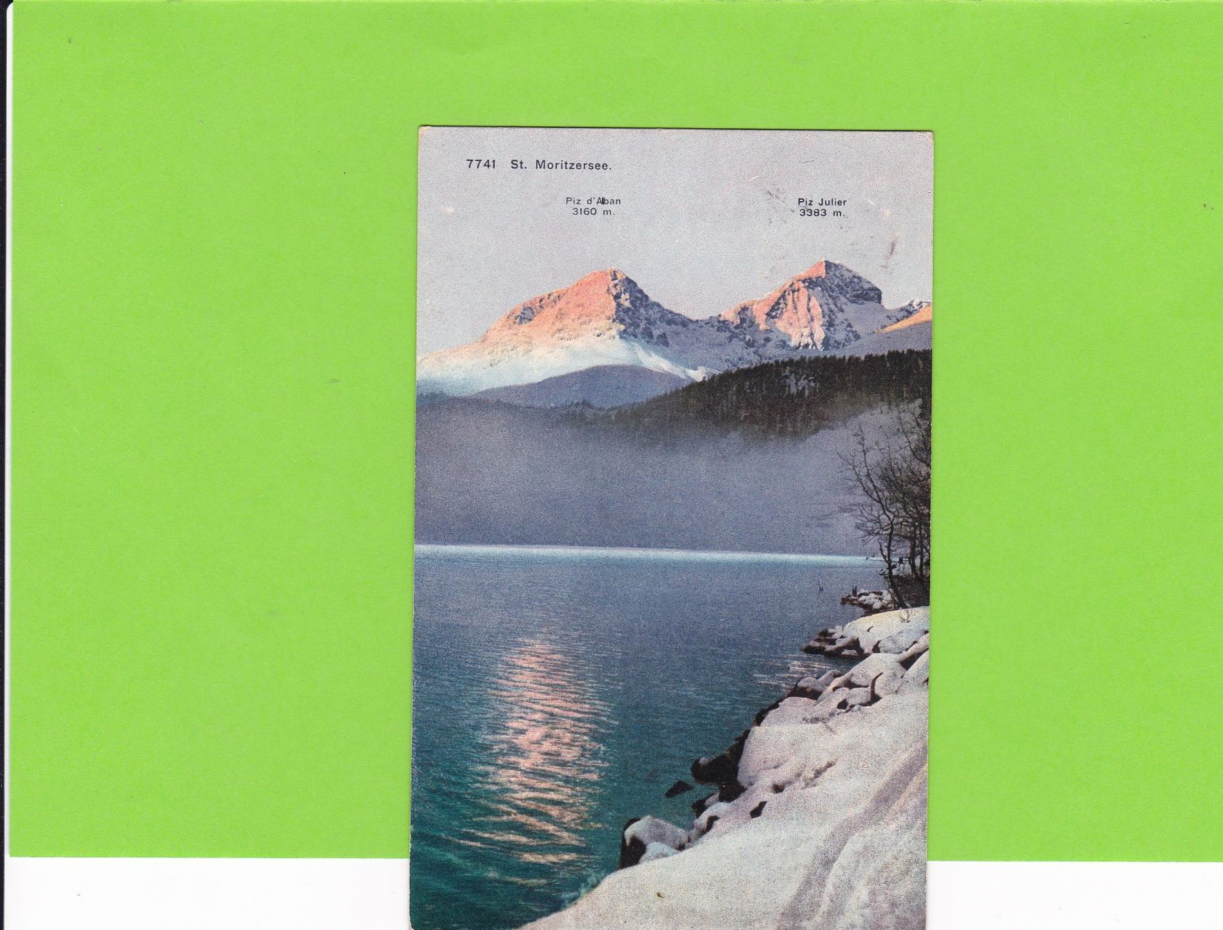 Cartoline postali: St. Moritzersee---1911 gelaufen – Usato da St. Peterzell venduto da neckertal