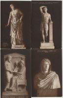 4 Künstlerkarten, Museum Berlin, Griechenland Skulpturen