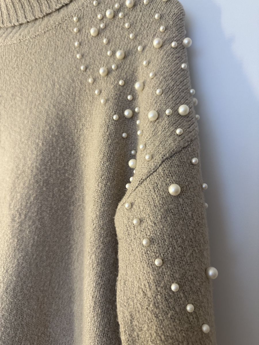 Guess Maglioni & Felpe: Guess Strickpullover, beige mit Perlen, Grösse S – Usato da Schaffhausen venduto da ali.brandle 2