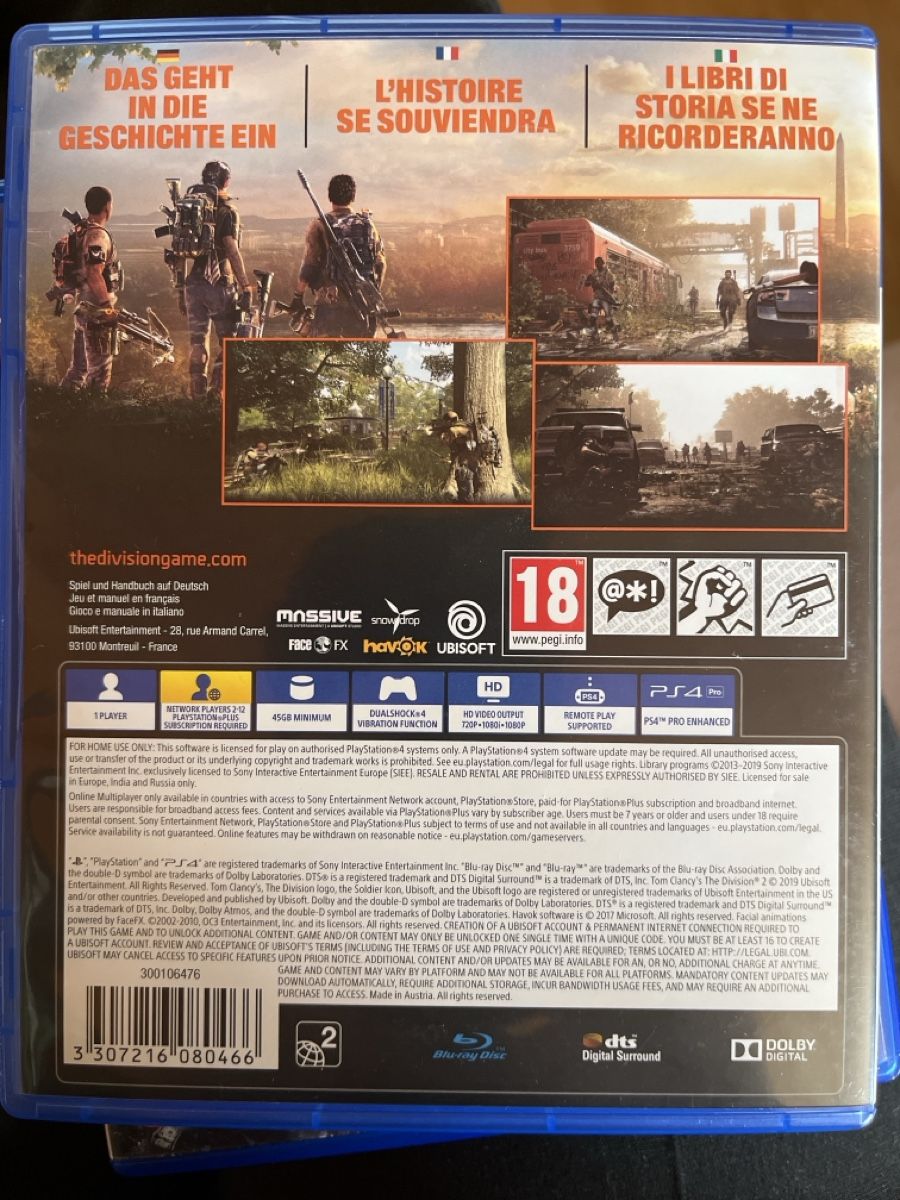 Giochi: The Division 2 – Usato da Dallenwil venduto da Cornefroggii 1
