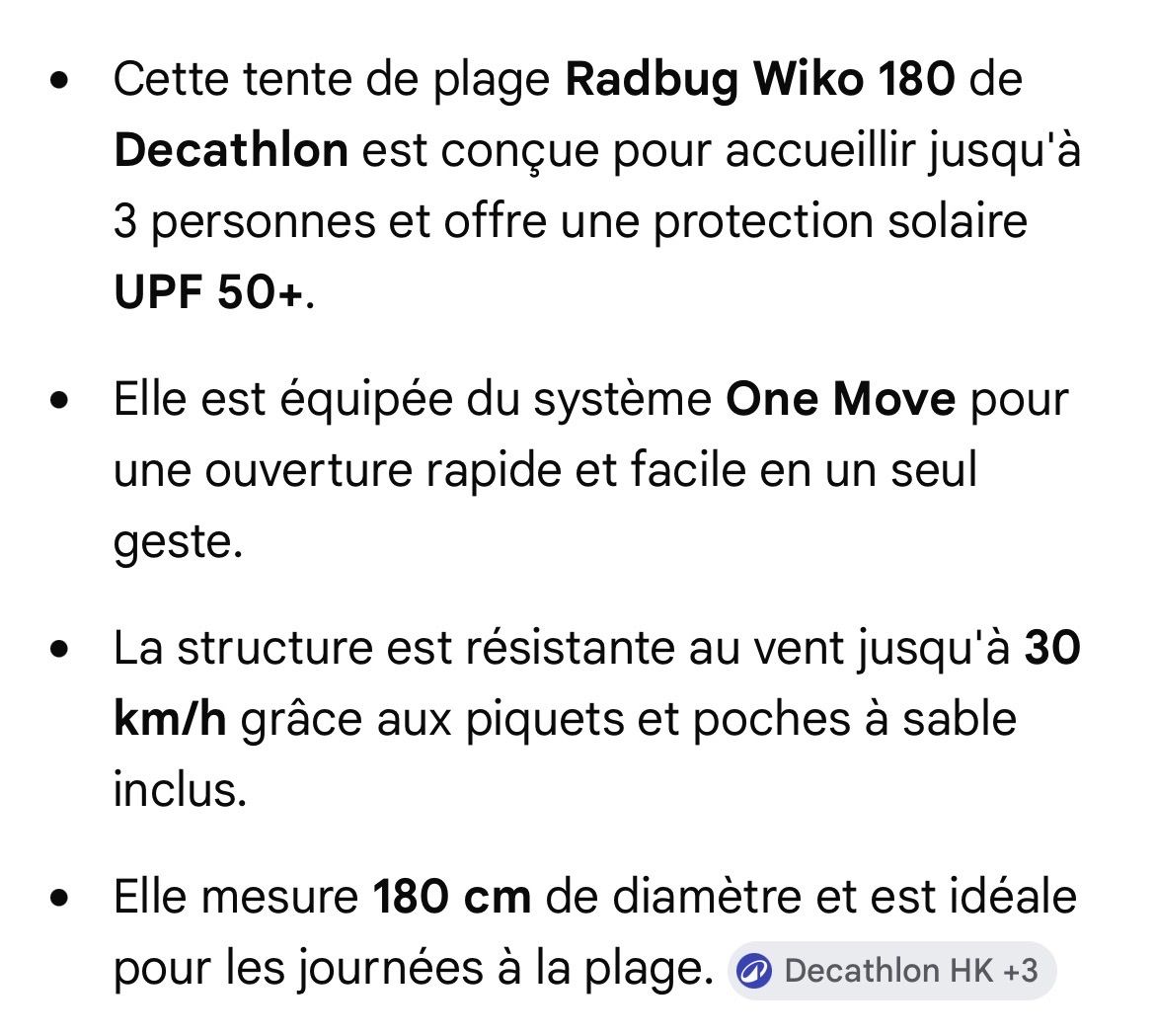 Decathlon Tende : Tente de plage Décathlon  – Usato da Jouxtens-Mézery venduto da celineka82 3