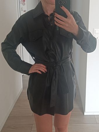 Bluse/Jacke in Lederoptik Gr. 34