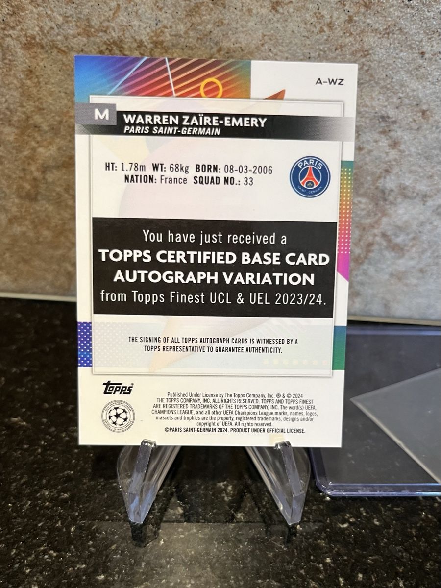 Topps Carte collezionabili: Topps UEFA Warren Zaire-Emery Auto – Usato da Moudon venduto da AndreSR89 1