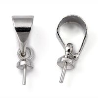 5 Anhängerschlaufen metallfarbig  ca. 12mm