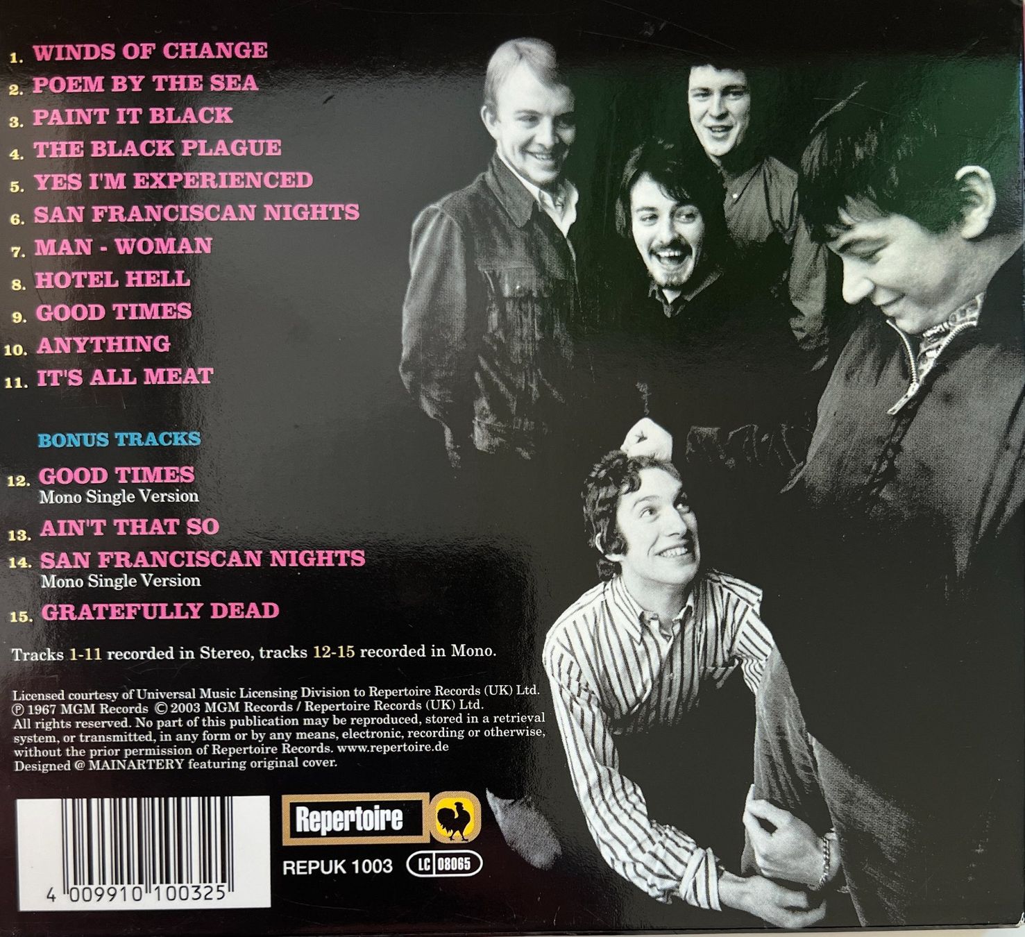 CD: ERIC BURDON & THE ANIMALS / Winds of Change – Usato da Bischofszell venduto da kustavi 1