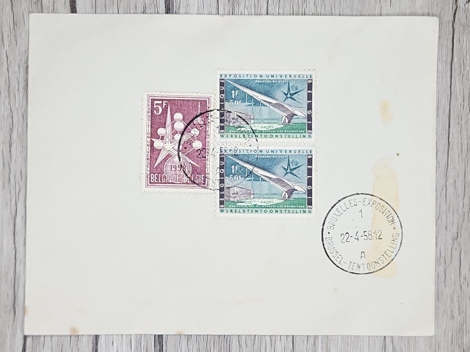 Tutti i francobolli: CL14 Enveloppe + Timbre Belgique 1958 – Usato da Cousset venduto da Patrick_Collections
