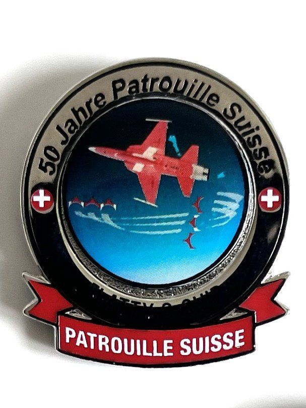 Schweizer Armee Placchette & Badge: Pin Schweizer Armee Patrouille Suisse Flatty 3-Ship – Usato da Kriens venduto da TSCH1