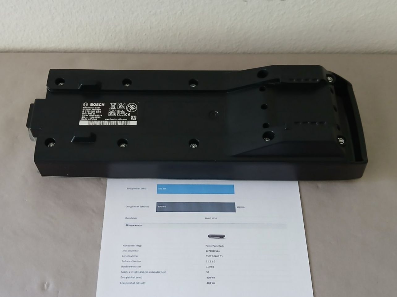 Bosch Batterie: Bosch Powerpack 400 mit 463Wh - Gepäckträger - Messbericht – Usato da Winterthur venduto da .-thx-. 8
