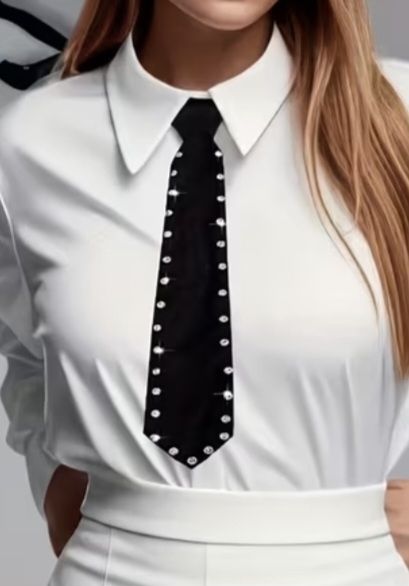 Sonstige Accessoires für Damen: Cravatta nera con strass, accessorio moda, nuova – Neu (gemäss Beschreibung) aus Giubiasco von Stefaniav 2