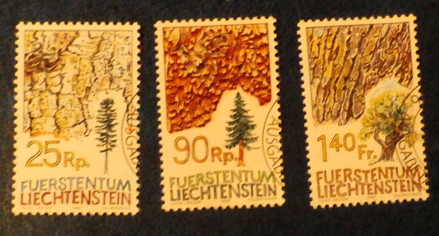 Tutti i francobolli: FL 1986 Baumrinden ET – Usato da Kehrsatz venduto da Bernherb2 1