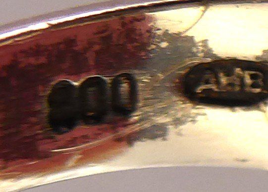 Anelli: Ring 800 Silber mit echtem Achat Stein vor 1985 – Usato da Muri AG venduto da Lineli2020 6