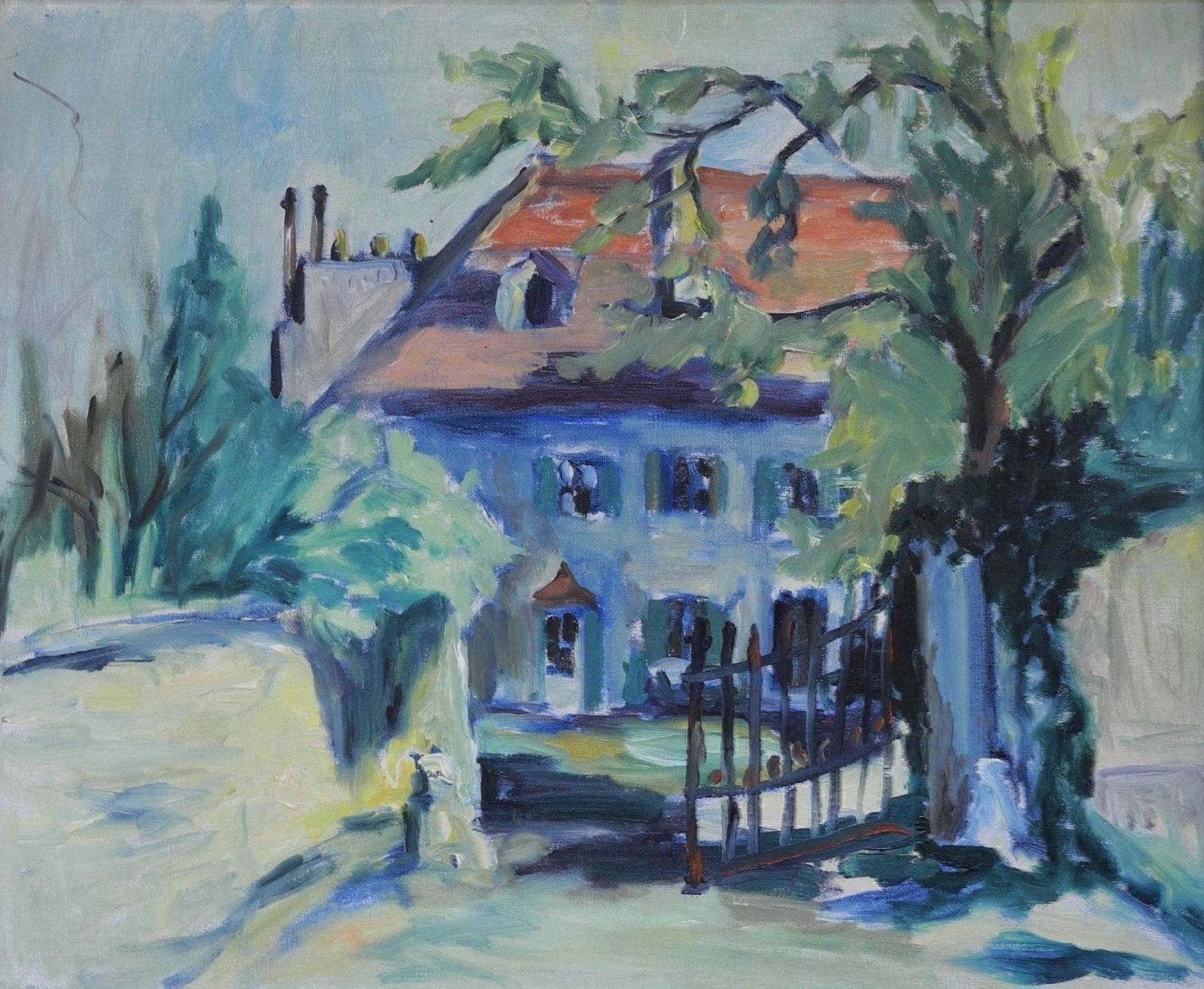 Dipinti: Schloss mit Park im Kanton Bern – Usato da Wünnewil venduto da FineArt-NicePrice 1