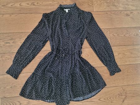 Kleid gepunktet schwarz h&m Gr S wie neu