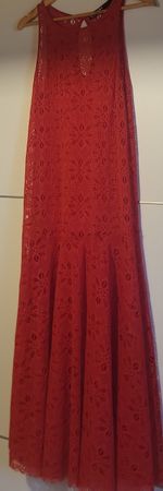 Rotes Spitzenkleid von Bimba y Lola (M), 1x getragen