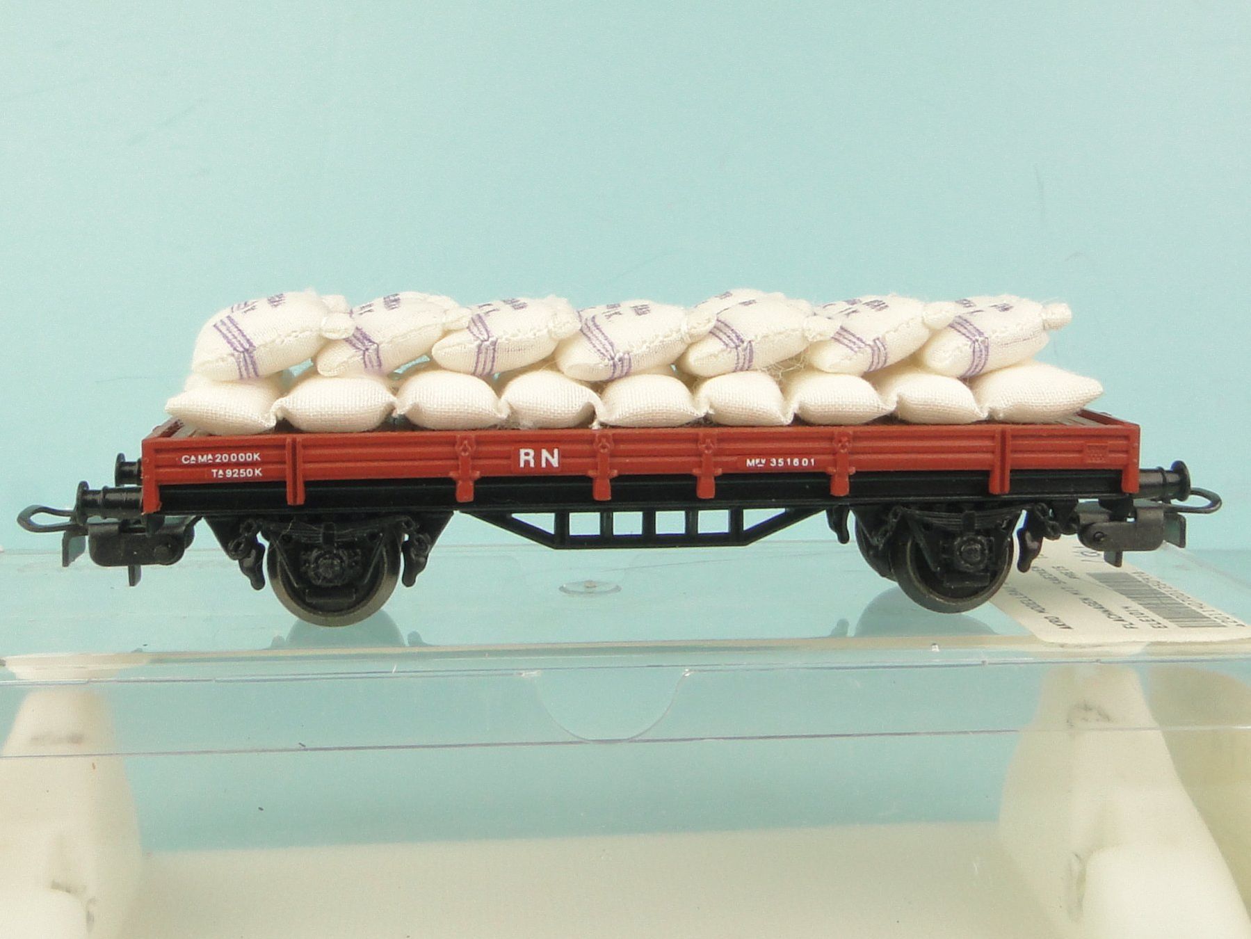 Renfe Modellini di ferrovie: Electrotren 1014 Flachwagen mit Säcken – Usato da Bülach venduto da cann11 3