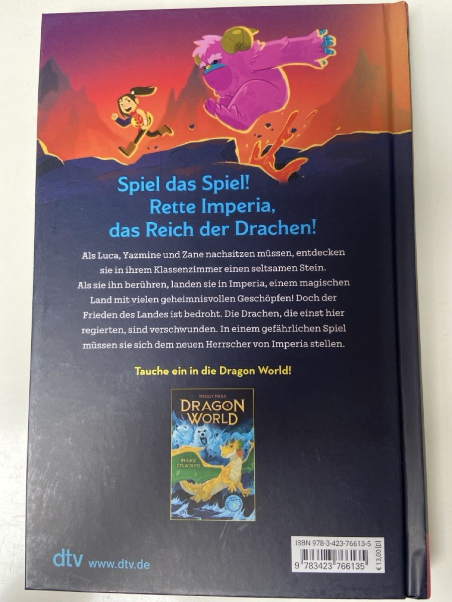 Libri: Dragon World Buch / Maddy Mara mit Glitzerkarte – Nuovo e nell'imballaggio originale da Luzern venduto da Nordischkind 2