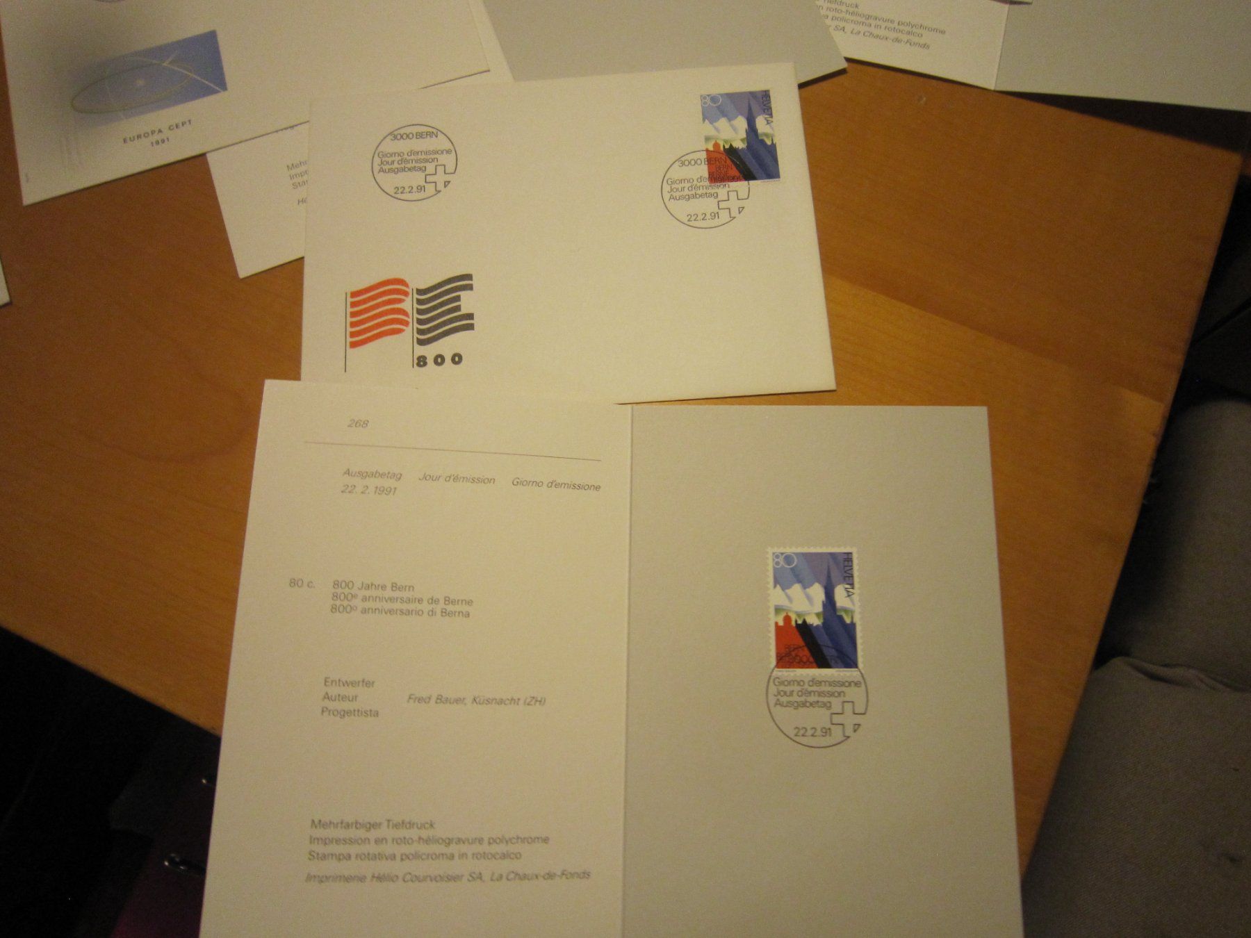 Alle Briefmarken: CH 1991 FDC Serien und Ptt Blätter – Gebraucht aus Gordola von Polentaefung 4