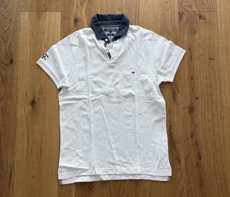Tommy Hilfiger Poloshirt Weiss Slim Fit Gr. M