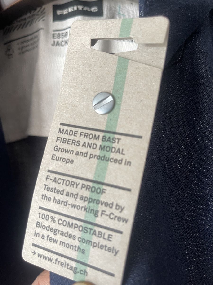 Freitag Giacche: FREITAG E850 LEINEN / HANF SAKKO Gr. M/L NEU !!! – Nuovo e nell'imballaggio originale da Zürich venduto da Recode.Fashion 6