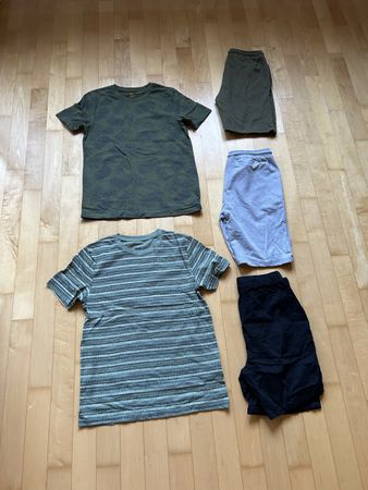 Für Jungs: 2 Shirts + 3 Shorts, Grösse 158/164