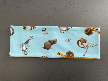 NEUES Stirnband, Madagaskar/Senfgelb Tropfen (zweiseitig)