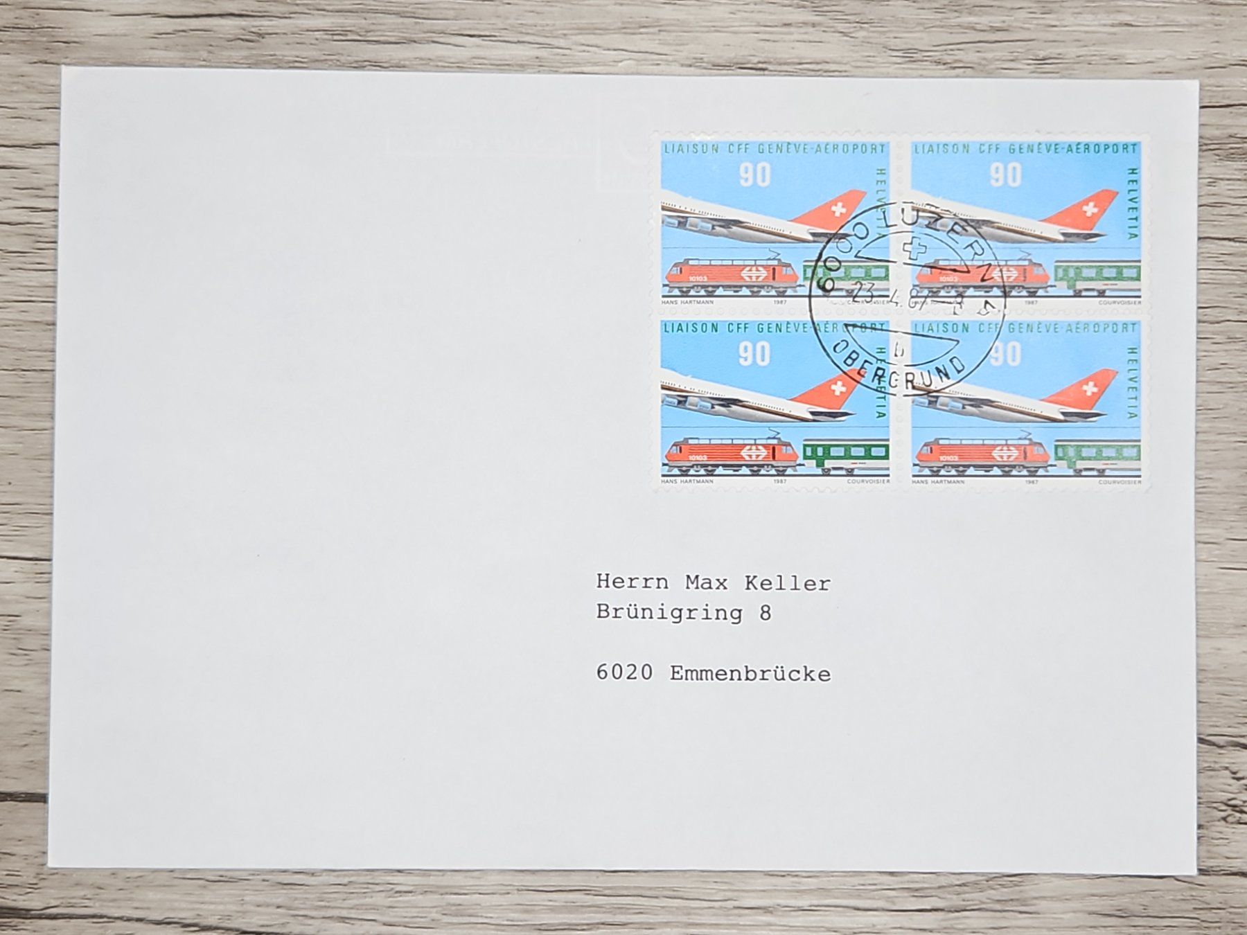 Tutti i francobolli: CL18 Enveloppe + Timbre Suisse 1987 – Usato da Cousset venduto da Patrick_Collections