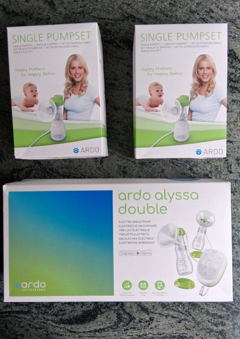 Stillzubehör: Ardo Alyssa Double elektr. Milchpumpe mit 2 Single Pumpset – Neu (gemäss Beschreibung) aus Wettingen von Atollkirsche