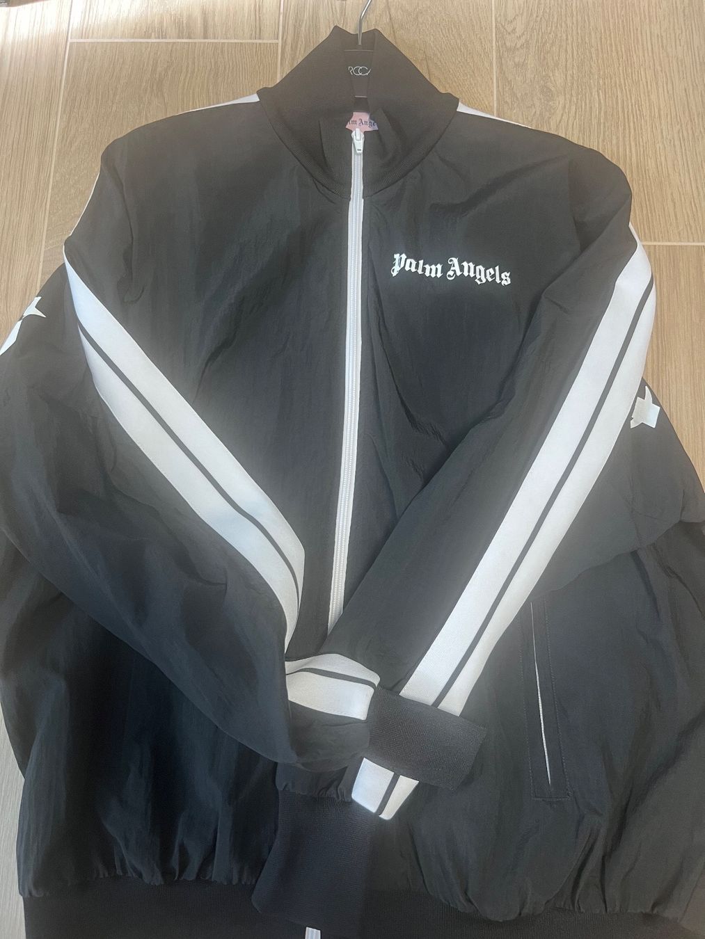 Palm Angels Giacche: Palm Angels Track Jacket – Black & White – Nuovo e nell'imballaggio originale da Epalinges venduto da nsh_t58w 1