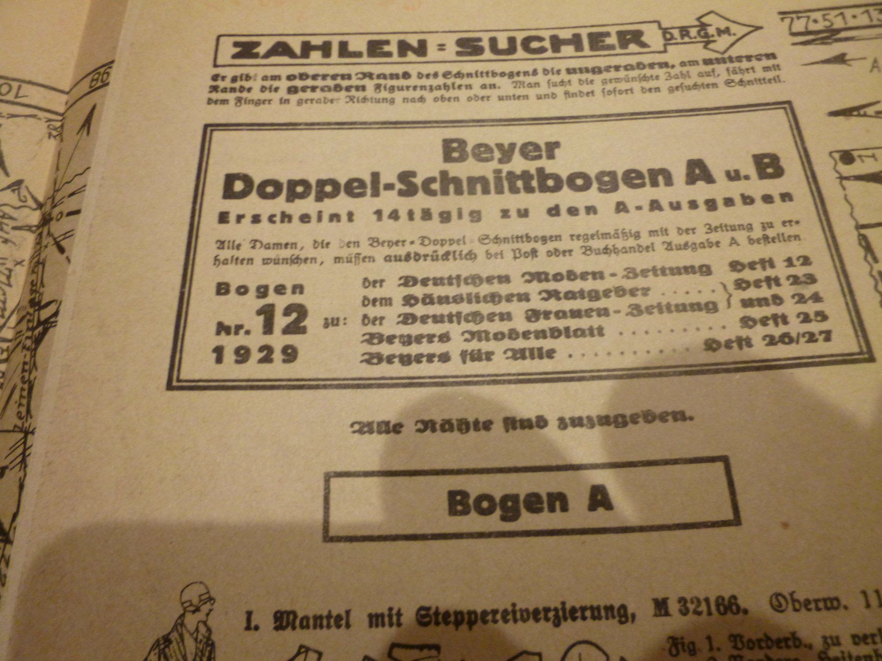 Schnittmuster: Modenschau  Schnittbogen 1929 Design Art De Co Schneider Mod – Gebraucht aus Luzern von leseratte24 6