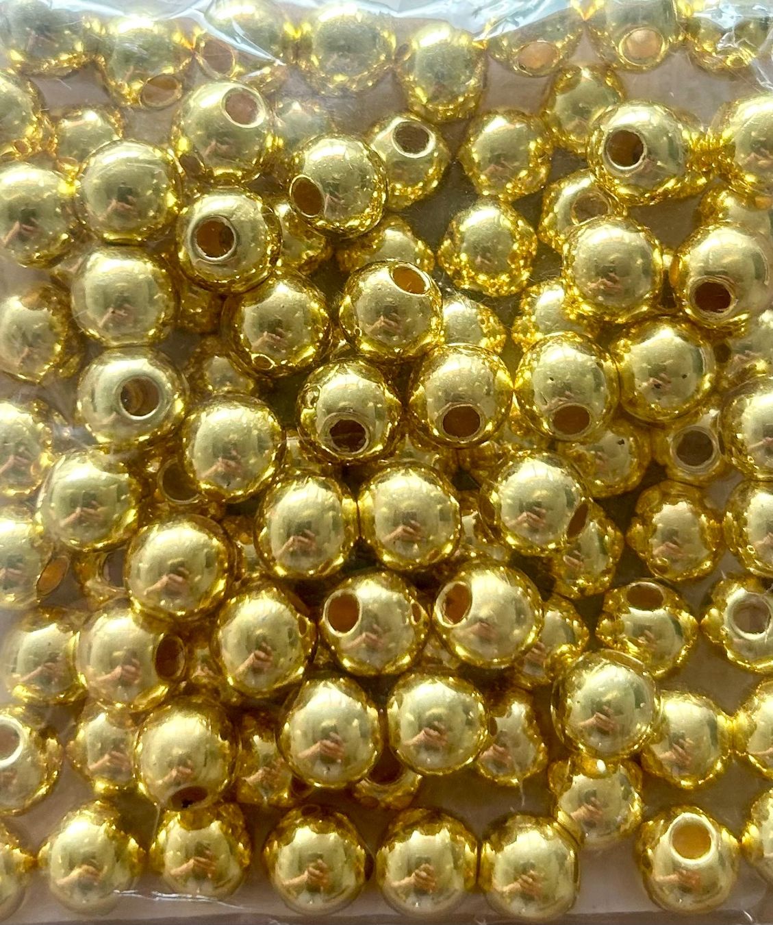 Perlen (unechte): Perlen / Bastelperlen goldfarben, 8mm, 100 Stück – Neu und originalverpackt aus Geneve von vane267