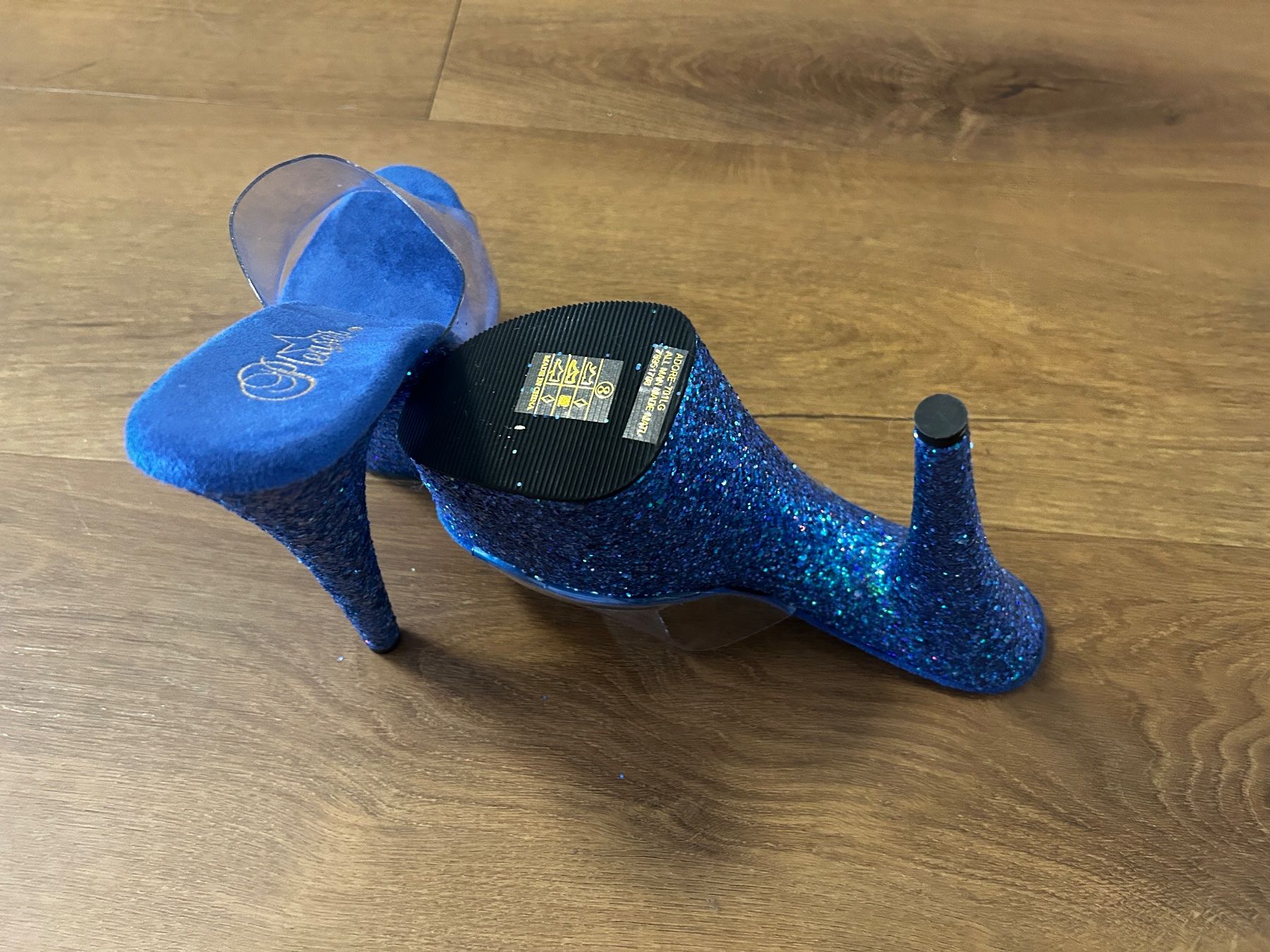 Scarpe da donna: Pleaser Adore Platform Heels Blau Glitzer Gr 38 NEU – Nuovo e nell'imballaggio originale da Regensdorf venduto da Spyke55 3