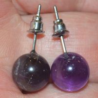 Ohrringe E-55 – Kugel – Amethyst 10mm – 1 Paar
