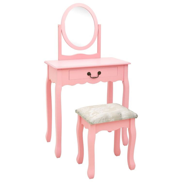 Vicco Schminktisch "Layla" Weiß/Rosa + H Produktbild-Vorschau 7