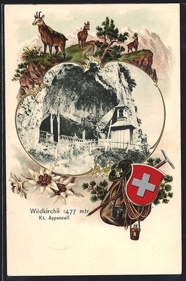 Cartes postales: Passepartout-Lithographie Wildkirchli, K – D'occasion à Berlin par bartko-reher