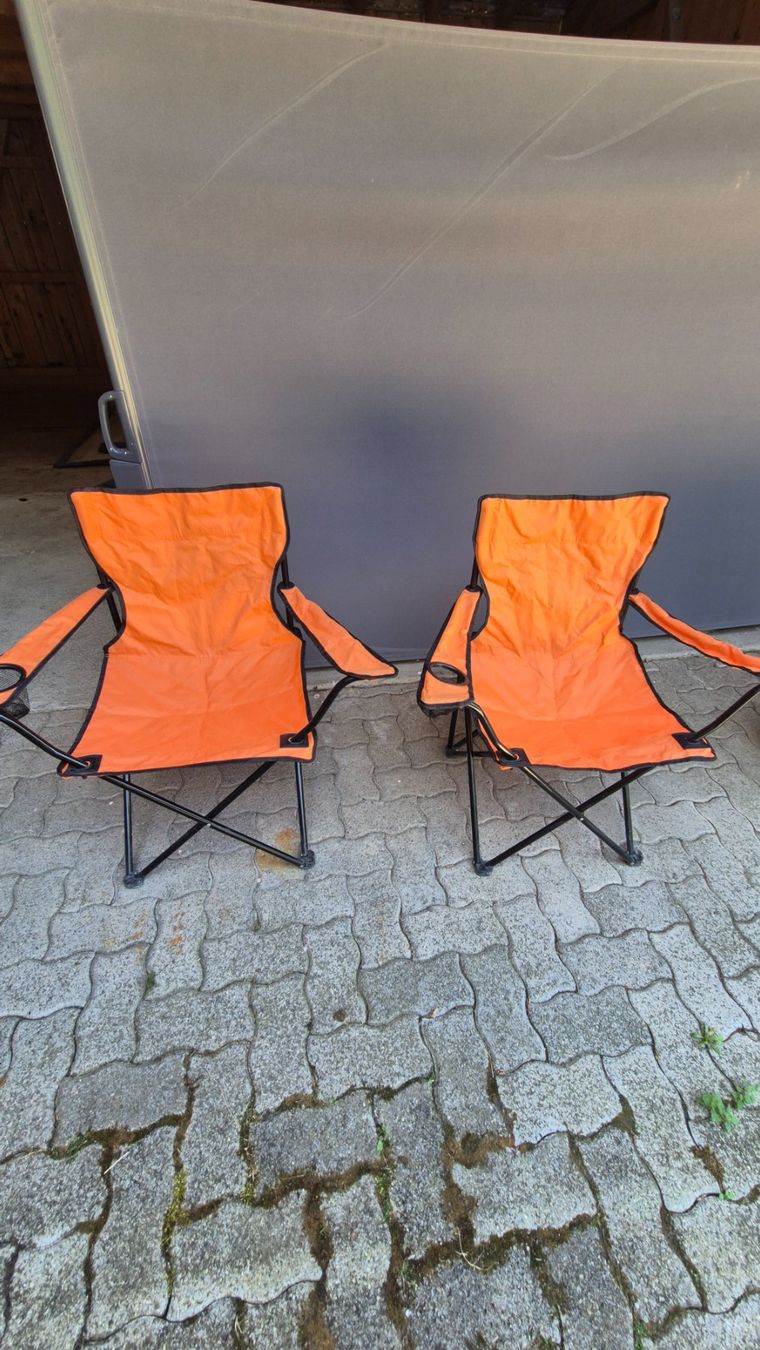 Stühle: 2 Campingstühle orange mit Tasche – Gebraucht aus Hohentannen von dav_2lj8