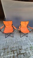 2 Campingstühle orange mit Tasche