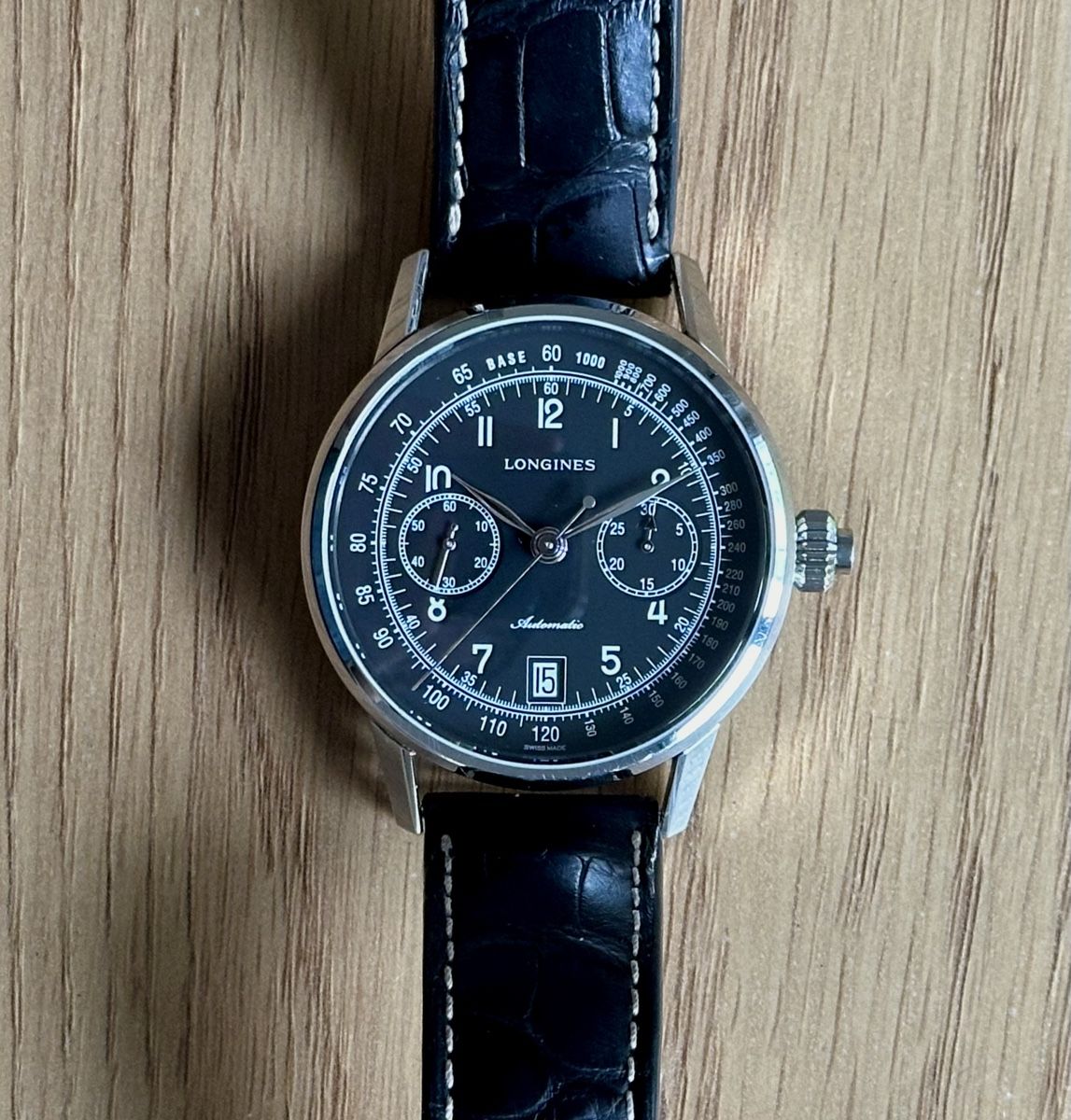 Longines Orologi: Longines Column-Wheel Single Push-Piece Chronograph – Usato da Biel/Bienne venduto da thethe19 1