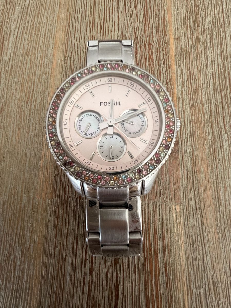 Fossil Orologi: Fossil Damenuhr mit Zirkonia – Usato da Oensingen venduto da Widder2010r 1