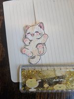 Aufnäher hüpfende Katze (leicht glänzend)