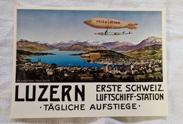 Postkarte Luzern Erste Luftschiff