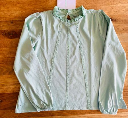 LangarmShirt in Minze von VERTBAUDET, 152cm, BWolle