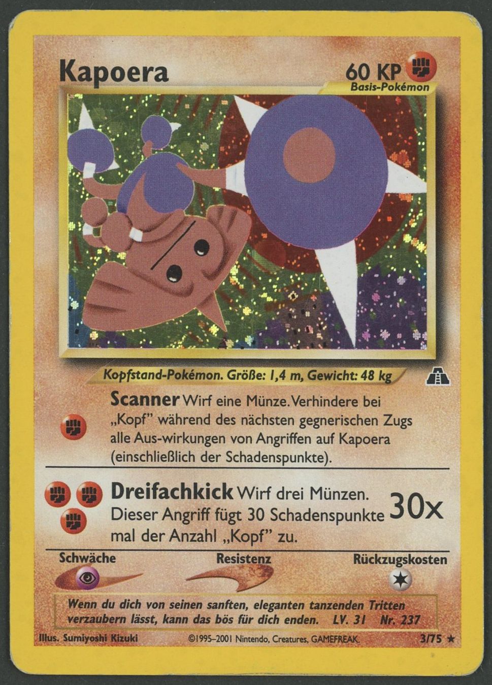 Pokémon Carte collezionabili: Kapoera Holo 3/75 Neo Discovery DE ab 1.- – Usato da Rupperswil venduto da gengarbasar