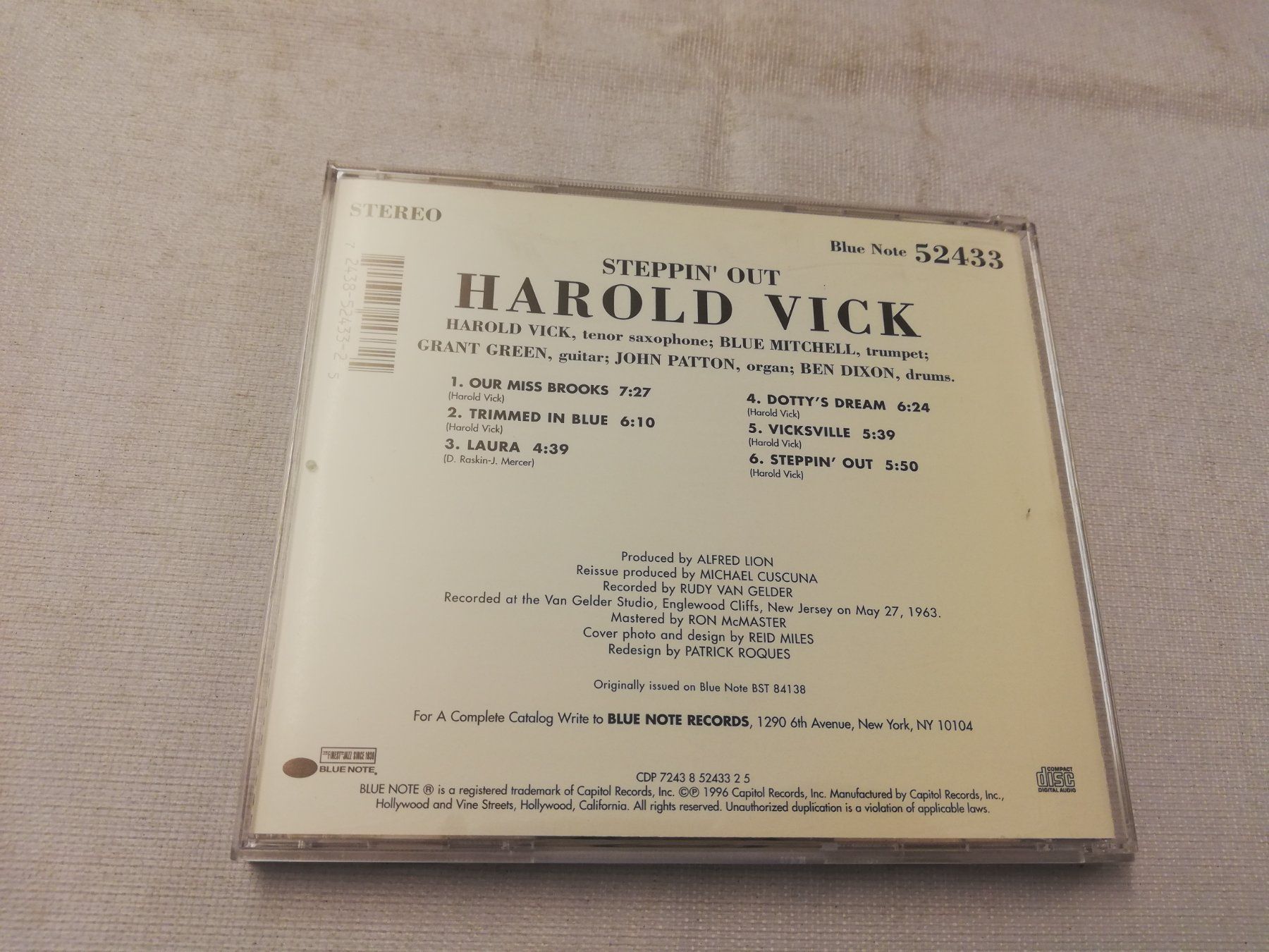 CD: HAROLD VICK - STEPPIN' OUT (BLUE NOTE) – Usato da Bern venduto da Vinylsound.ch 1