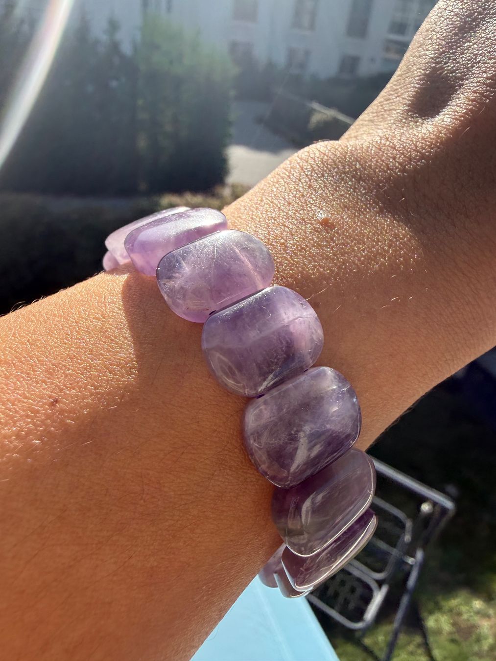 Armbänder & -reifen: Amethyst Stretch Armband – Elastischer Edelstein Armreif – Neu (gemäss Beschreibung) aus Jegenstorf von SteinGlanz 6