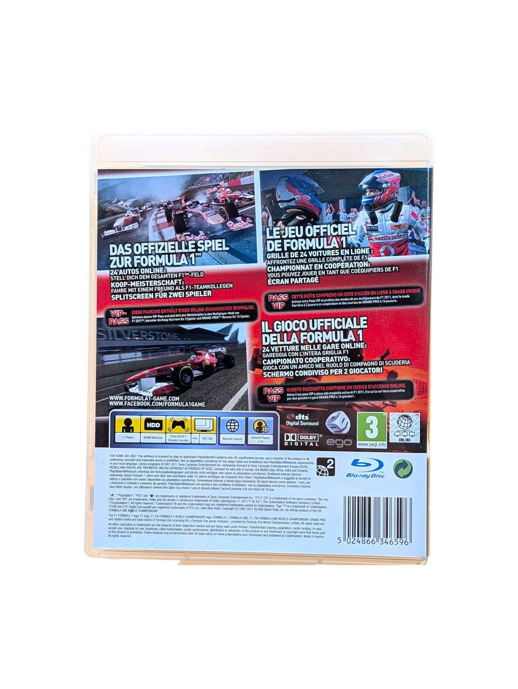 Sony Giochi: F1 2011  PlayStation 3 (PS3) – Usato da Domat/Ems venduto da IsseldorsShop 1