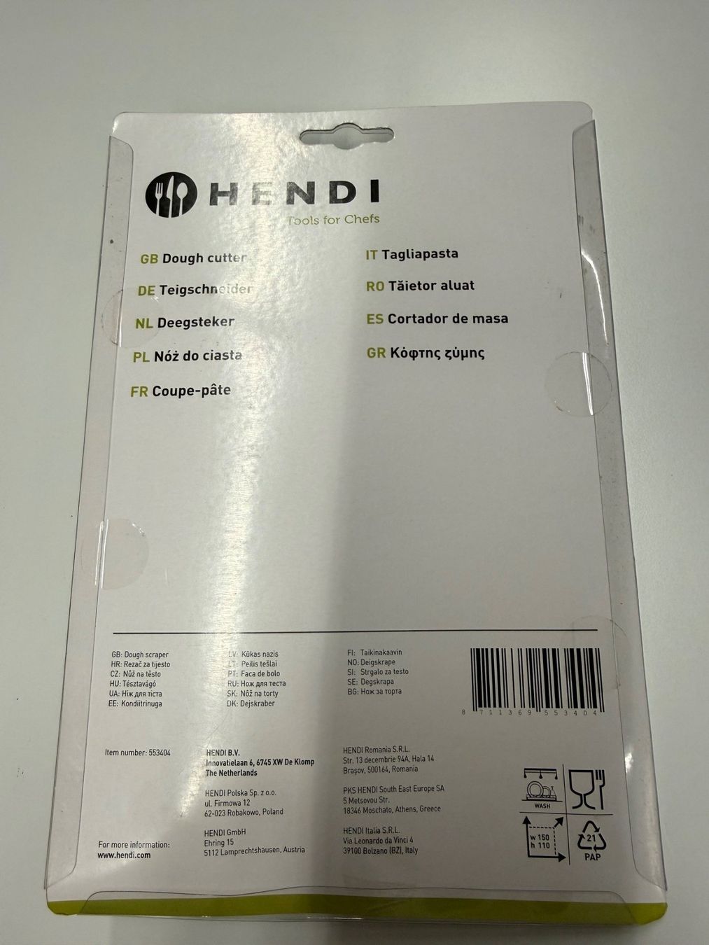 Elettrodomestici da cucina: Teigschaber 150x110mm – Nuovo e nell'imballaggio originale da Wängi venduto da SPCSHOP 2