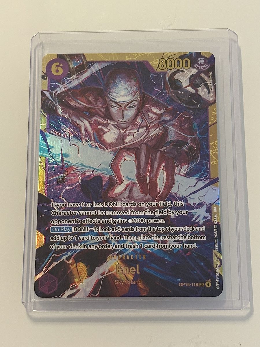 Bandai Carte collezionabili: One Piece TCG - Enel OP15-118 – Nuovo (secondo la descrizione) da Pieterlen venduto da Mira_o7