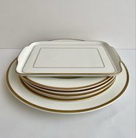 Christofle Messidor, lot de 6 assiettes de Luxe Bordure Or.